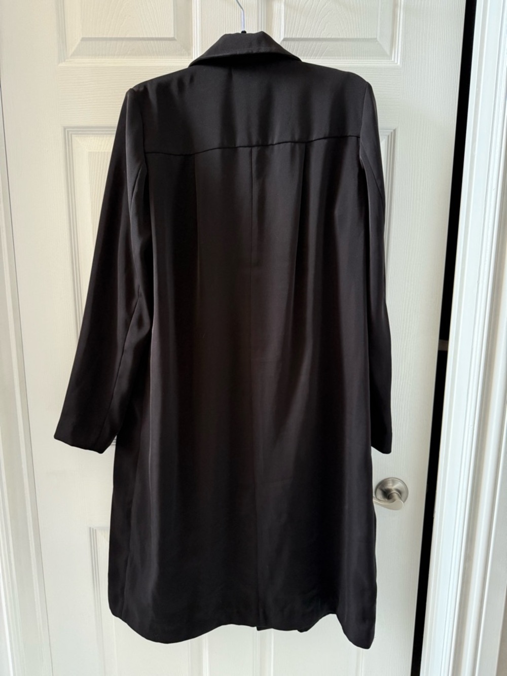 Express Black Open-Front Long Coat - Picture 4 of 5